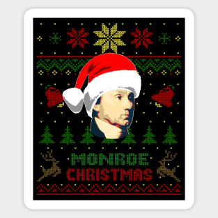 James Monroe Funny Christmas Sticker